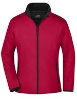 James&Nicholson Softshell Jacke mit Microfleece für Damen, Black/Black S, JN1129 – Red/Black