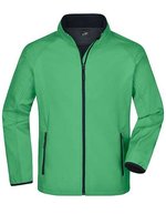 James&Nicholson Softshell-Jacke mit Fleece-Futter für Herren, Black/Black S, JN1130 – Green/Navy