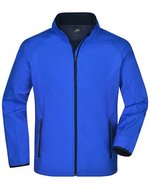 James&Nicholson Softshell-Jacke mit Fleece-Futter für Herren, Black/Black S, JN1130 – Nautic Blue/Navy