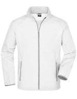 James&Nicholson Softshell-Jacke mit Fleece-Futter für Herren, Black/Black S, JN1130 – White/White