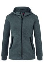James&Nicholson Kapuzenjacke Slim Cut Melange für Damen, Dark Melange S, JN1143 – Bild 1