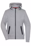 James&Nicholson Kapuzenjacke Slim Cut Melange für Damen, Dark Melange S, JN1143 – Bild 3