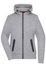James&Nicholson Kapuzenjacke Slim Cut Melange für Damen, Dark Melange S, JN1143 – Bild 3