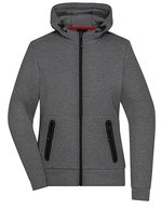 James&Nicholson Kapuzenjacke Slim Cut Melange für Damen, Dark Melange S, JN1143 – Bild 2