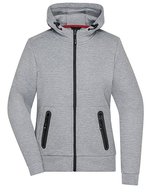 James&Nicholson Kapuzenjacke Slim Cut Melange für Damen, Dark Melange S, JN1143 – Light Melange