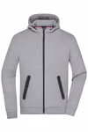 James&Nicholson Hooded Jacket con Tasca a Marsupio e Elastan, Dark Melange S, JN1144 – immagine 3