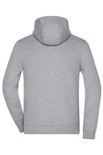 James&Nicholson Hooded Jacket mit Kängurutasche und Elastan, Dark Melange S, JN1144 – Bild 4