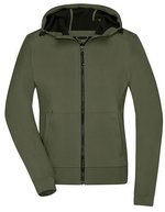 James&Nicholson Softshelljacke mit Kapuze für Damen, Black/Black XS, JN1145 – Olive/Camouflage