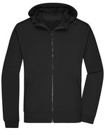 James&Nicholson Softshelljacke mit Kapuze, Slim-fit für Herren, Black/Black S, JN1146 – Bild 2