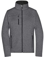 James&Nicholson Softshell Jacke mit Fleece-Innenseite für Damen, Dark Melange/Black XS, JN1147 – Bild 2