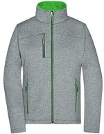 James&Nicholson Softshell Jacke mit Fleece-Innenseite für Damen, Dark Melange/Black XS, JN1147 – Dark Melange/Green