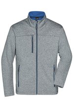 James&Nicholson Softshelljacke mit Fleece-Innenseite für Herren, Dark Melange/Black S, JN1148 – Bild 3