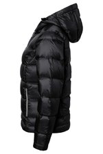 James&Nicholson Daunenjacke mit Kapuze und Reißverschluss für Damen, Black/Silver (Solid) XS, JN1151 – Bild 5