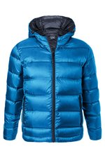 James&Nicholson Daunenjacke mit Kapuze und Steppung für Herren, Black/Silver (Solid) S, JN1152 – Bild 3
