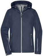 James&Nicholson 3-in-1-Jacke mit Fleece-Innenjacke für Damen, Black/Black XS, JN1153 – Marine/Argent (Uni)