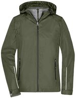 James&Nicholson 3-in-1-Jacke mit Fleece-Innenjacke für Damen, Black/Black XS, JN1153 – Olive/Noir