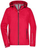 James&Nicholson 3-in-1-Jacke mit Fleece-Innenjacke für Damen, Black/Black XS, JN1153 – Rouge/Noir