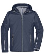 James&Nicholson 3-in-1-Jacke mit Fleece-Innenjacke für Herren, Black/Black S, JN1154 – Navy/Silver (Solid)
