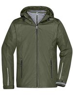 James&Nicholson 3-in-1-Jacke mit Fleece-Innenjacke für Herren, Black/Black S, JN1154 – Olive/Black