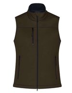 James&Nicholson Softshell-Weste aus recyceltem Polyester für Damen, Black XS, JN1169 – Marron