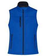 James&Nicholson Softshell-Weste aus recyceltem Polyester für Damen, Black XS, JN1169 – Nautic Blue