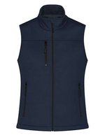 James&Nicholson Softshell-Weste aus recyceltem Polyester für Damen, Black XS, JN1169 – Marine