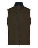 James&Nicholson Softshell-Weste aus Recyclingmaterial für Herren, Black S, JN1170 – Brown