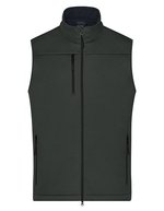 James&Nicholson Softshell-Weste aus Recyclingmaterial für Herren, Black S, JN1170 – Graphite