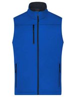 James&Nicholson Softshell-Weste aus Recyclingmaterial für Herren, Black S, JN1170 – Nautic Blue