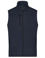 James&Nicholson Softshell-Weste aus Recyclingmaterial für Herren, Black S, JN1170 – Navy