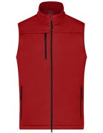 James&Nicholson Softshell-Weste aus Recyclingmaterial für Herren, Black S, JN1170 – Red