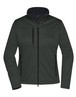 James&Nicholson Softshell-Jacke aus Recyclingmaterial für Damen, Black XS, JN1171 – Graphite