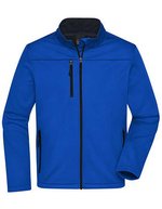 James&Nicholson Softshell Jacke aus recyceltem Polyester für Herren, Black S, JN1172 – Nautic Blue