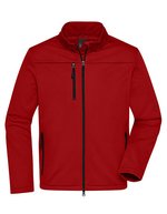 James&Nicholson Softshell Jacke aus recyceltem Polyester für Herren, Black S, JN1172 – Red