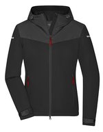 James&Nicholson Allwetterjacke mit TPU-Membran für Damen, Black XS, JN1179 – Black/Carbon/Light Red