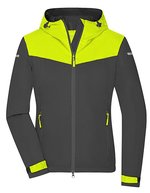 James&Nicholson Allwetterjacke mit TPU-Membran für Damen, Black XS, JN1179 – Carbon/Bright Yellow/Carbon