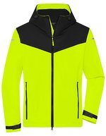 James&Nicholson Allwetterjacke aus recyceltem Polyester für Herren, Black S, JN1180 – Bright Yellow/Black