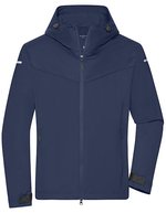 James&Nicholson Allwetterjacke aus recyceltem Polyester für Herren, Black S, JN1180 – Navy