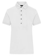 James&Nicholson Mercerisierte Baumwoll-Polo mit Kragen für Damen, Black XS, JN1301 – Bianco