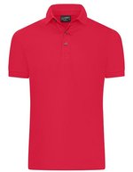 James&Nicholson Mercerisierte Herren Polo Slim Fit, Black M, JN1302 – Light Red
