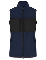 James&Nicholson Fleeceweste mit 5 Taschen für Damen, Black/Black XS, JN1309 – Blu navy/Nero