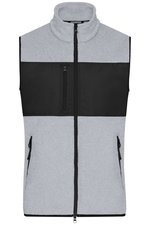 James&Nicholson Fleece Weste mit Taschen für Herren, Black/Black S, JN1310 – Bild 1