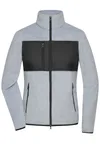 James&Nicholson Fleecejacke mit Brusttasche für Damen, Light Melange/Black S, JN1311 – Bild 2