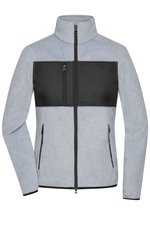 James&Nicholson Fleecejacke mit Brusttasche für Damen, Black/Black XS, JN1311 – Bild 1