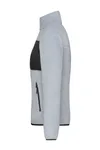James&Nicholson Fleecejacke mit Brusttasche für Damen, Light Melange/Black S, JN1311 – Bild 4