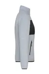James&Nicholson Fleecejacke mit Brusttasche für Damen, Light Melange/Black S, JN1311 – Bild 5