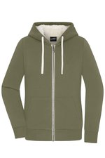 James&Nicholson Doubleface Jacke mit Sherpa-Futter für Damen, Black/Nature XS, JN1319 – Bild 1