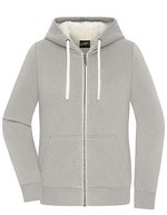 James&Nicholson Doubleface Jacke mit Sherpa-Futter für Damen, Black/Nature XS, JN1319 – Clair Melange/Nature