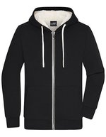 James&Nicholson Doubleface Jacke mit Kapuze für Herren, Black/Nature S, JN1320 – Bild 2