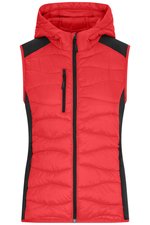 James&Nicholson Hybrid Weste mit Wattierung für Damen, Black/Black S, JN1327 – Bild 1
